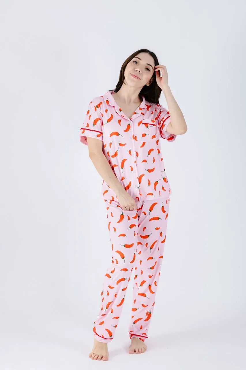 Pijama Pantalon Pink Chili