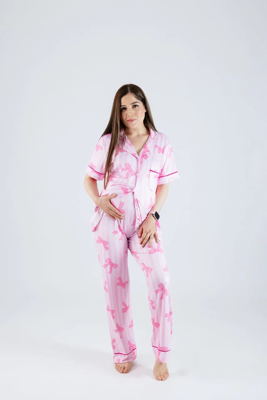 Pijama Maternidad Rosa