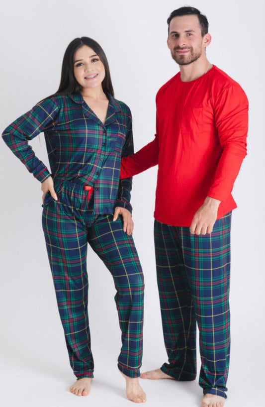 Pijama Navidad De Cuadros