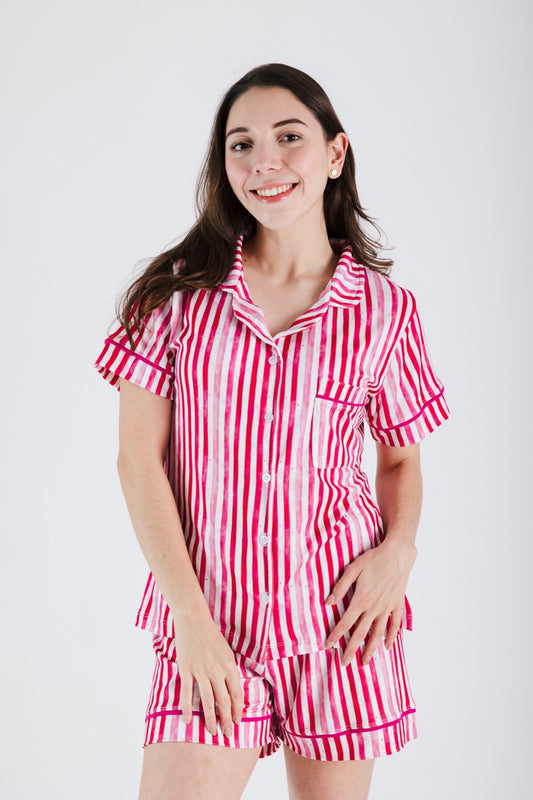 Pink and white stripes