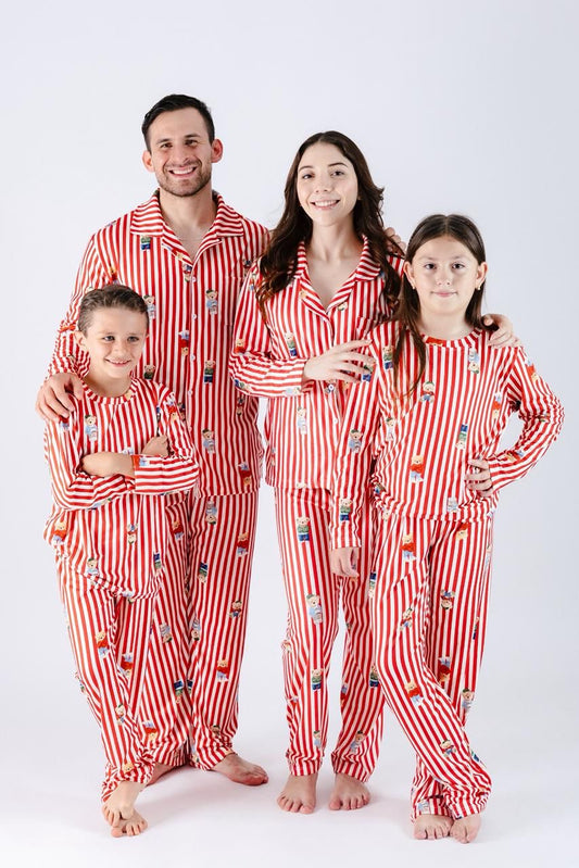 Pijama Navidad rayas rojas osos