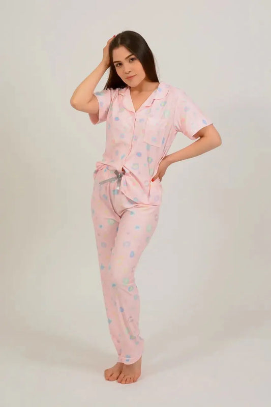Pijama Pantalon animal print pastel