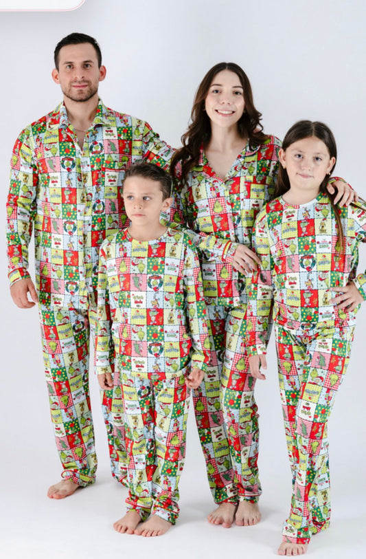 Pijama Navidad Grinch Collage