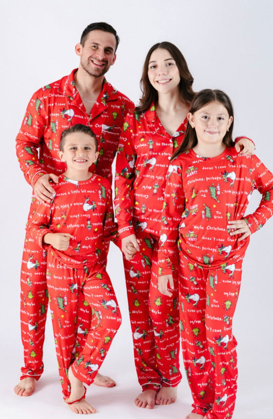 Pijama Navidad Roja Merry Grinchmas